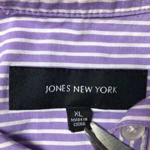 Jones New York Purple Striped Shirt